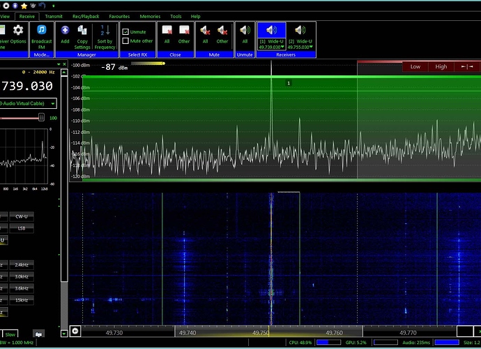 2018-02-23-1155 SDR-V3 receiving software was providing bread band radar voice - Display on mobile laptop screen (c) OH7HJ.jpg