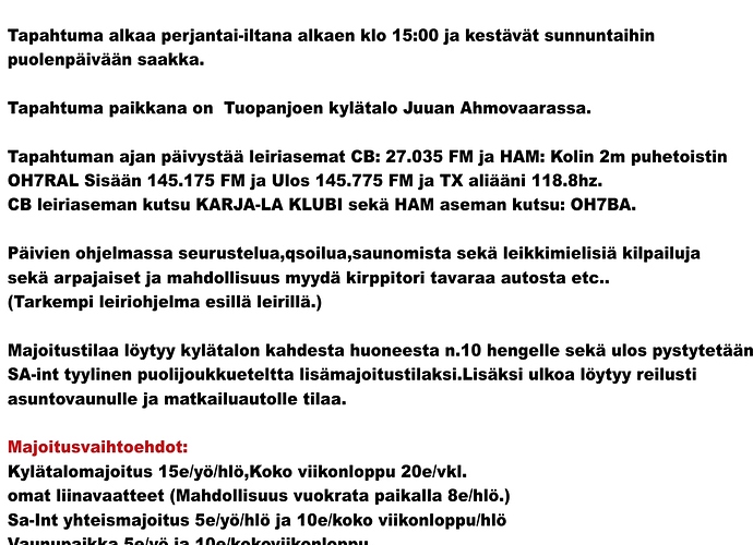 Itä-Suomen Radioharrastajien kesäpäivät 2018 Juuka esite.jpg