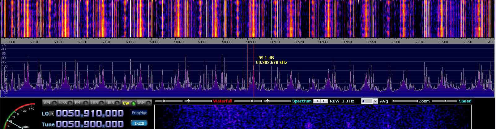 2014-07-04 50.900 MHz +- 100 kHz - Strong Es - 4-el dipole array with ends to St P - (c) OH7HJ.JPG