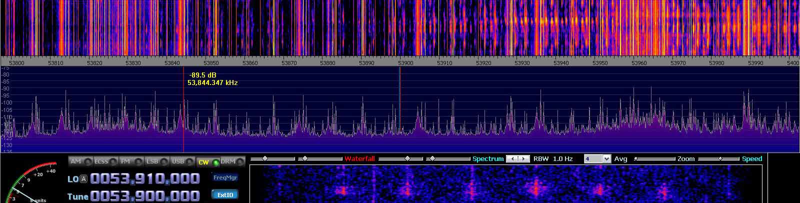 2014-07-04 53.900 MHz +- 100 kHz - Strong Es - 4-el dipole array with ends to St P - (c) OH7HJ.JPG