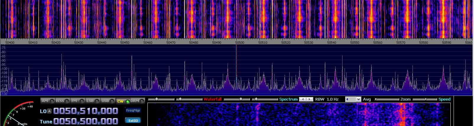 2014-07-04 50.500 MHz +- 100 kHz - Strong Es - 4-el dipole array with ends to St P - (c) OH7HJ.JPG