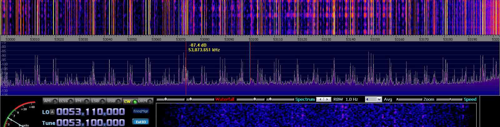 2014-07-04 53.100 MHz +- 100 kHz - Strong Es - 4-el dipole array with ends to St P - (c) OH7HJ.JPG